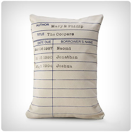 Retirement Gifts For Teacher - Personalized Library Card Pillow