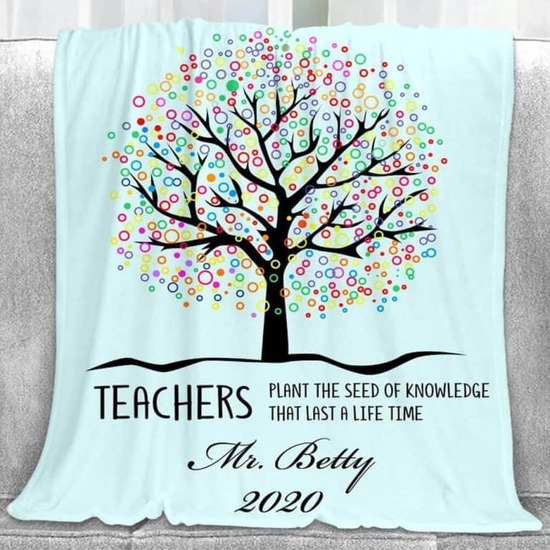 Retirement gifts for teacher - Personalized Teacher Blanket