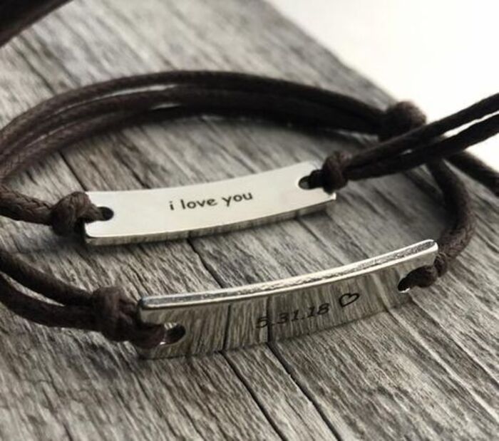 Engraved Bracelet: Romantic Custom Gift For Boyfriend