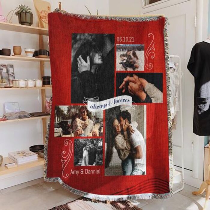 Collage blanket: custom photo gift for boyfriend