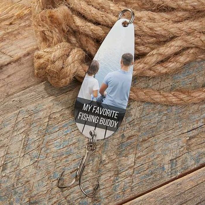 Personalized fishing lure: unique photo gift for your partner