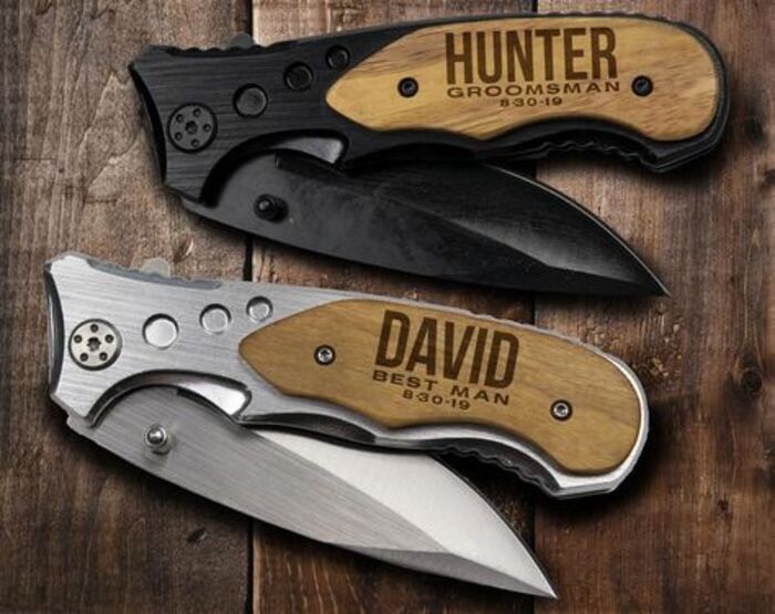 Pocket knives: thoughtful boyfriend personalized gifts