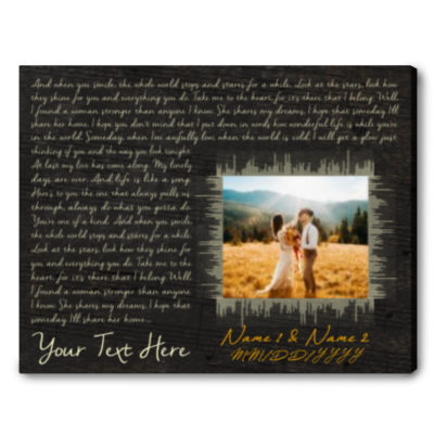 first dance lyrics song canvas gift for him 01