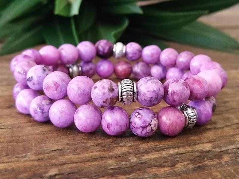 Orchid Tourmaline and Sterling Silver Bracelet