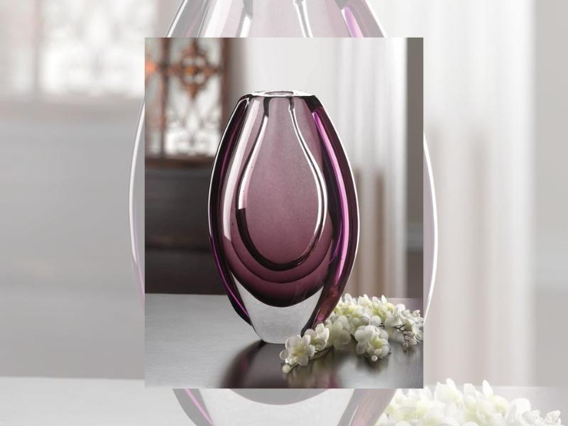 Orchid Art Glass Vase For The 28Th Anniversary Gift For Husband