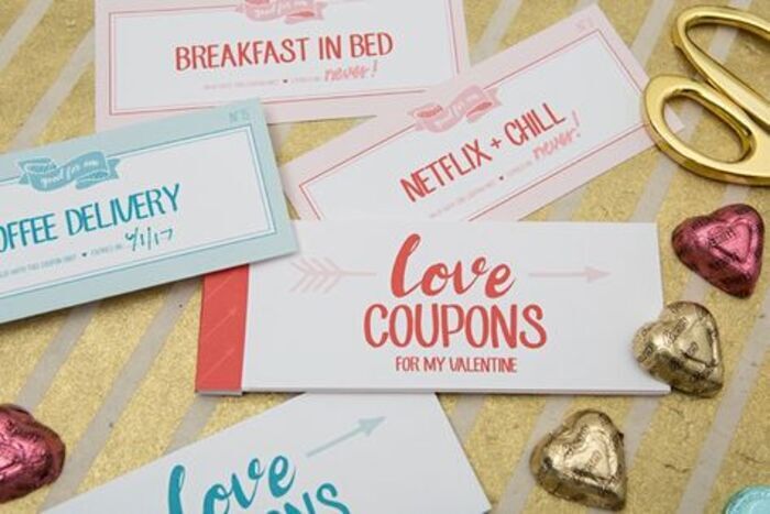 Love coupons: cute birthday gifts for boyfriend