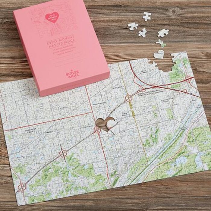 Map puzzle: cute present for partner
