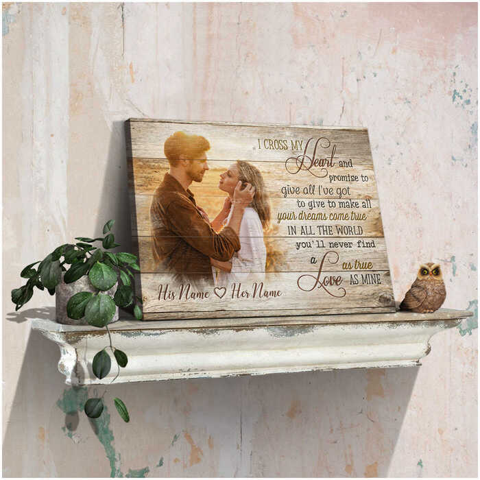 Custom photo canvas: cute gifts for boyfriend