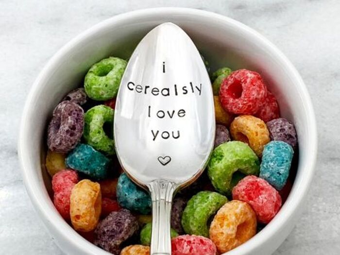 Custom Cereal Spoon: Cute Gift Ideas For Boyfriend