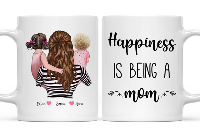 Mothers Day Gift For Daughter - “Happiness Is Being A Mom” Mug