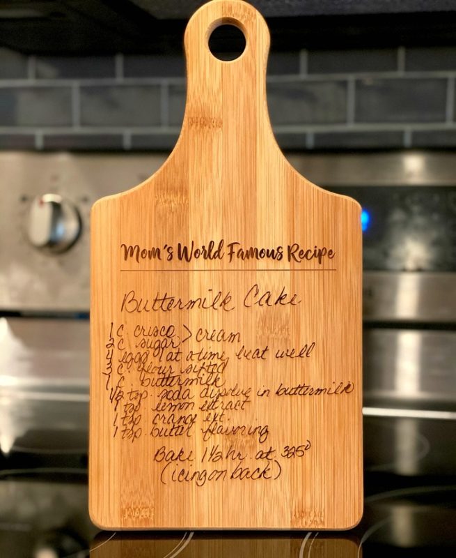 Mother's day gifts for daughter - Personalized Recipe Cutting Board