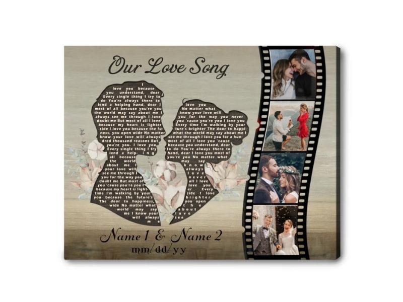 Song Print for 29th wedding anniversary gifts for her