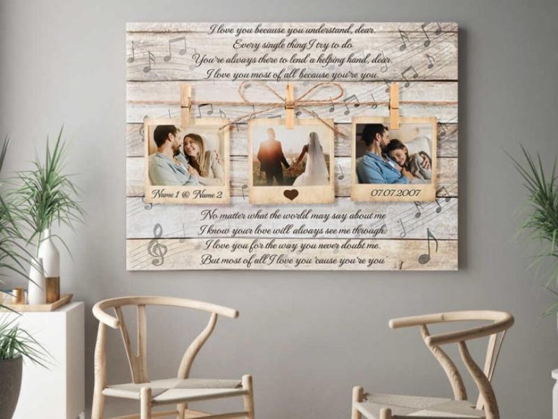 Personalized Canvas Prints for the 29th anniversary gift for husband