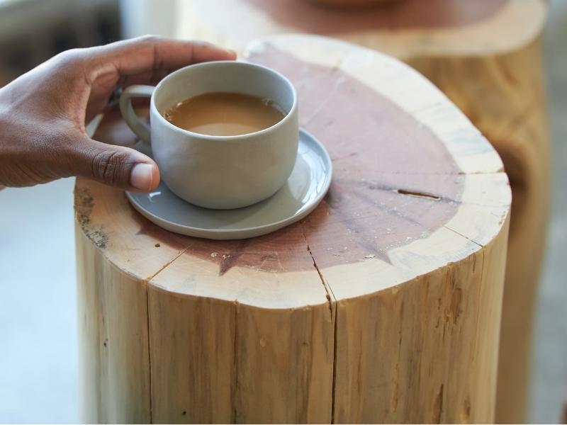 Cedar Stump Side Table for the 29th anniversary gift