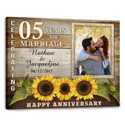 wedding anniversary by year gift for her canvas wall art 02