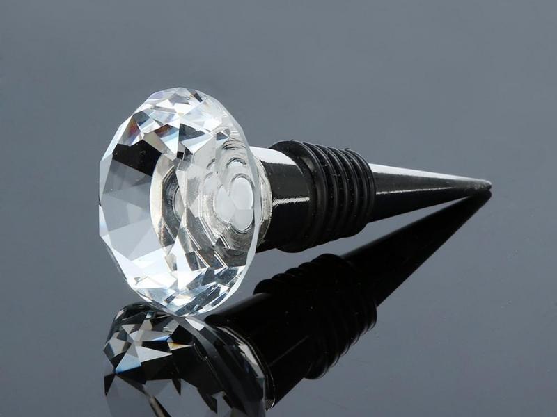 Crystal Diamond Wine Stopper For The 60Th Anniversary Wedding Gift