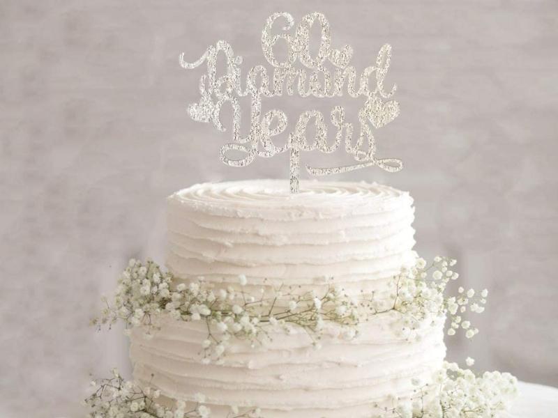 Diamond Wedding Cake for 60th anniversary cake ideas