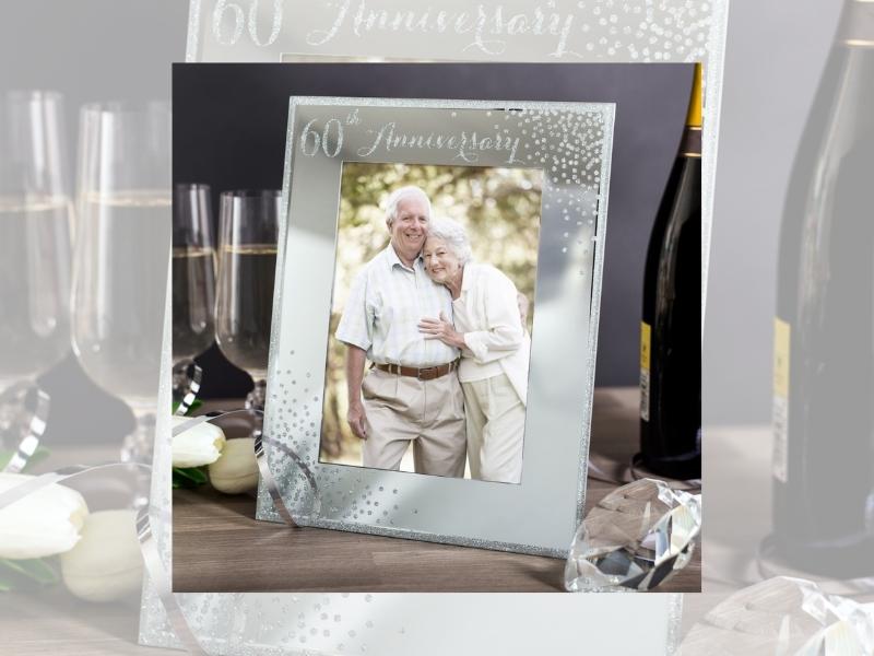 Diamond Anniversary Picture Frame For The 60Th Anniversary Gift