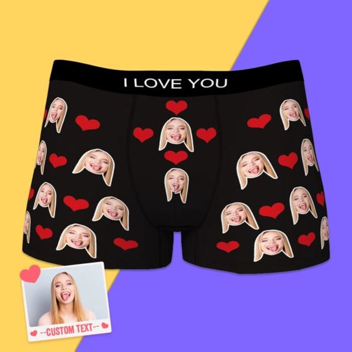 Funny Gift For Boyfriend Face Boxer - I Love My Sexy Girlfriend – GiftLab