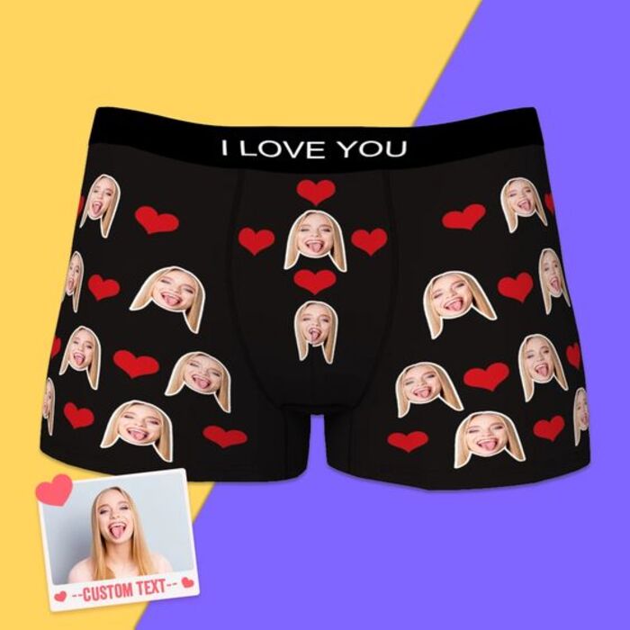 PERSONALIZED BRIEFS ANNIVERSARY VALENTINE'S DAY PARTY FUNNY gift BOYFRIEND  SEX