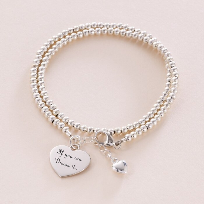 Mother'S Day Gifts For Girlfriend -Sterling Silver 'I Love You Mom' Heart Infinity Bracelet