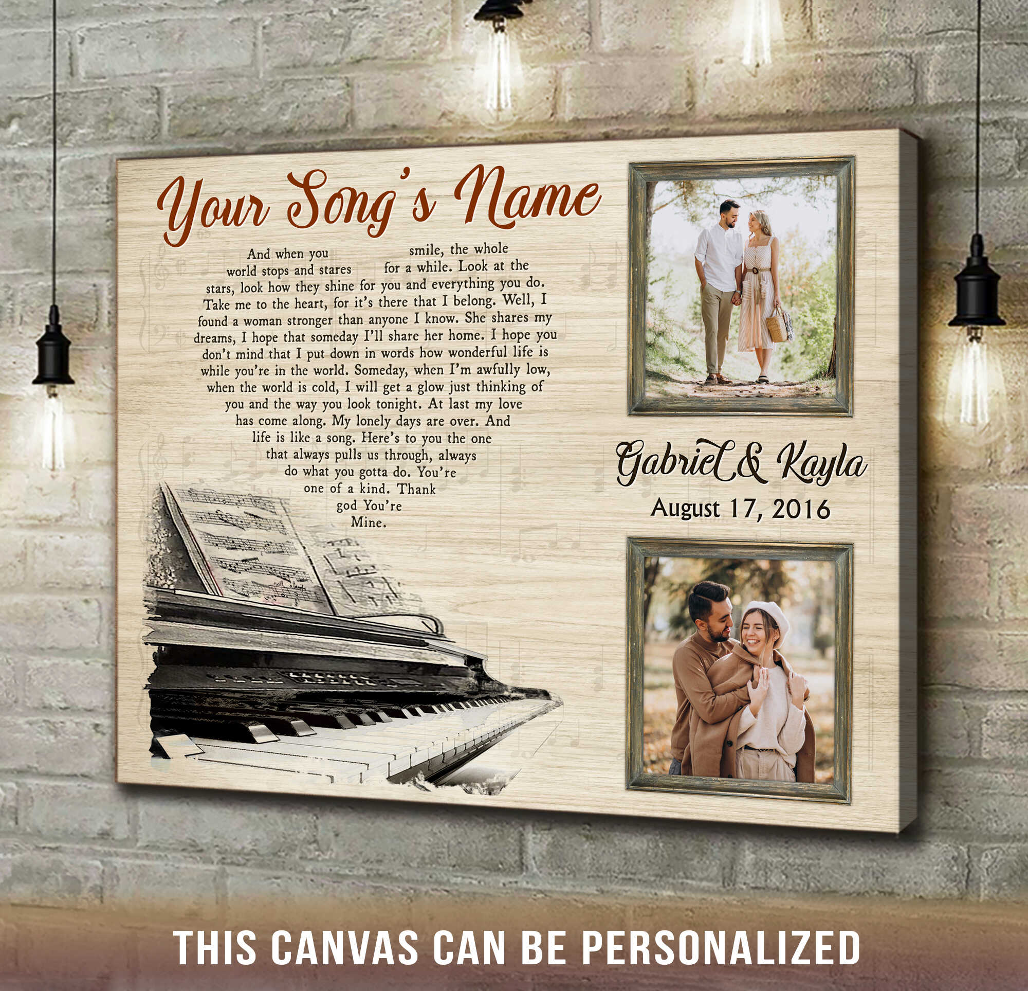 Personalized Gift For 50 Year Anniversary Song Lyrics Gift Canvas Print -  Oh Canvas