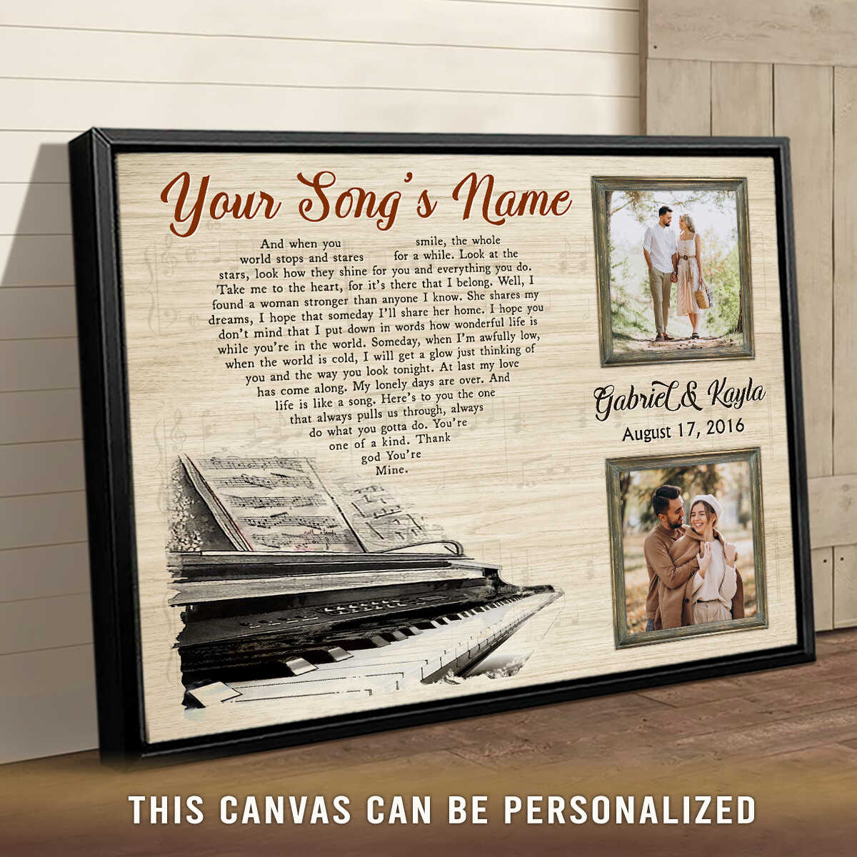 Personalized Gift For 50 Year Anniversary Song Lyrics Gift Canvas Print -  Oh Canvas