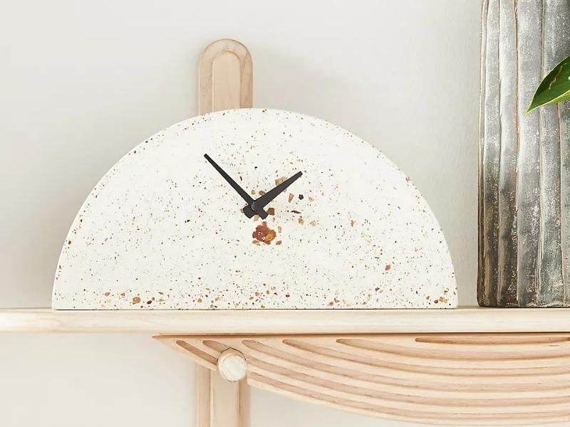 Terrazzo Mantel Clock For The Gift For 31St Anniversary