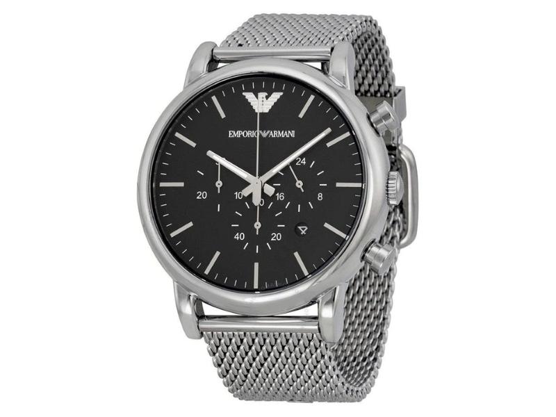 Emporio Armani Chronograph Mesh Watch For 31St Anniversary Gifts