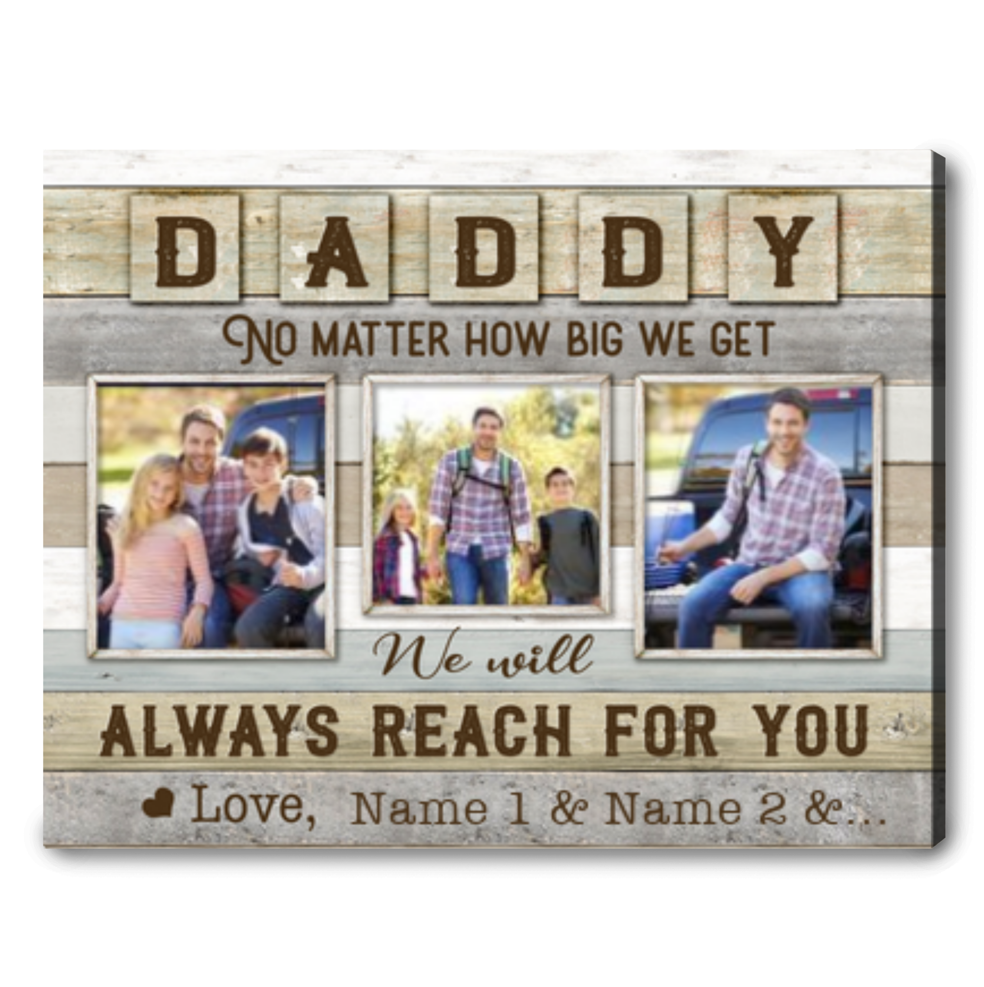 gift for daddy custom photo canvas print 01