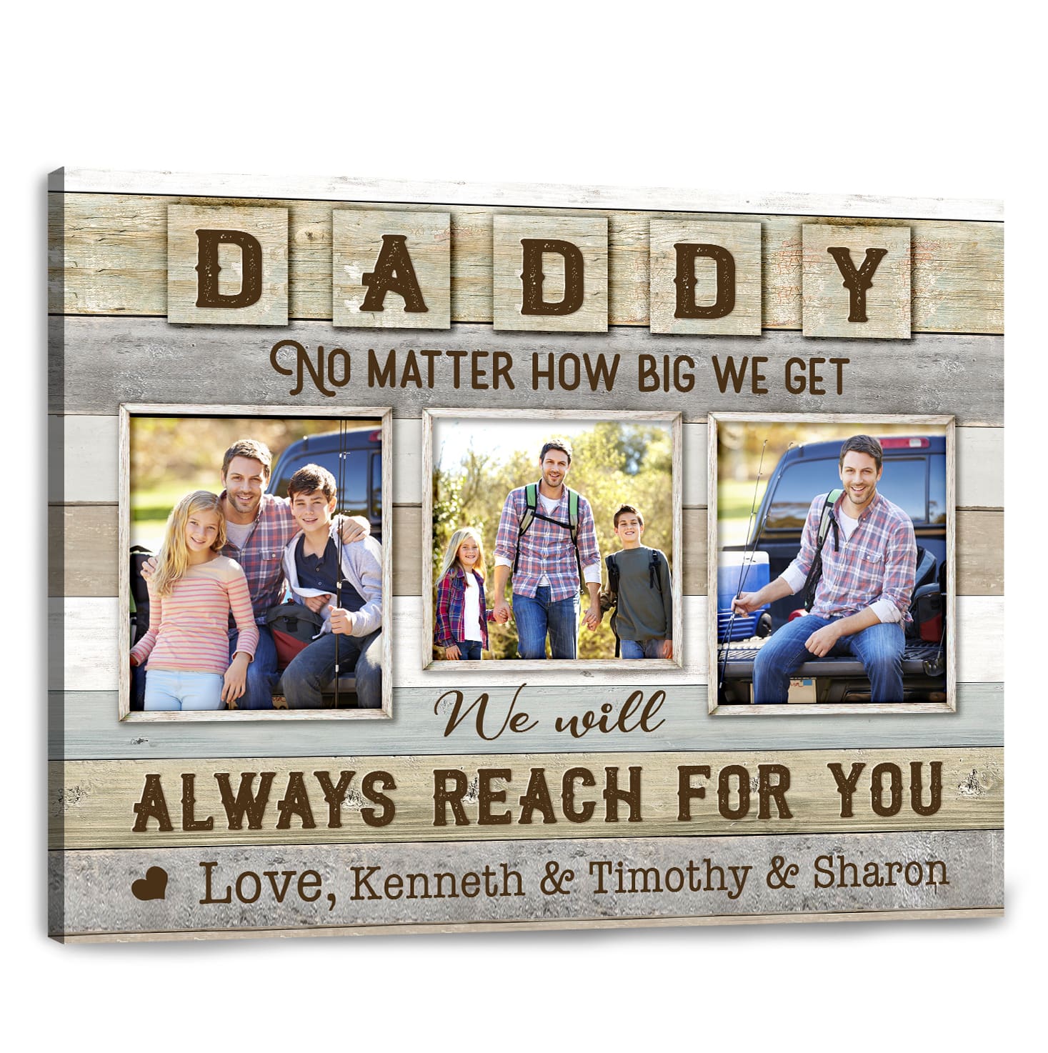 gift for daddy custom photo canvas print 02