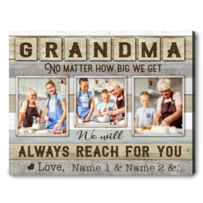 gift for grandma custom photo canvas print 01