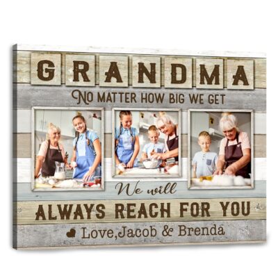 gift for grandma custom photo canvas print 03