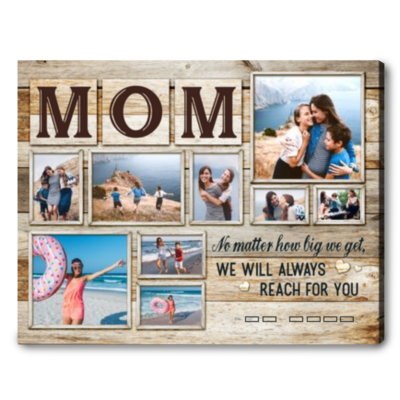 gift for mom personalized photo collage canvas print 01