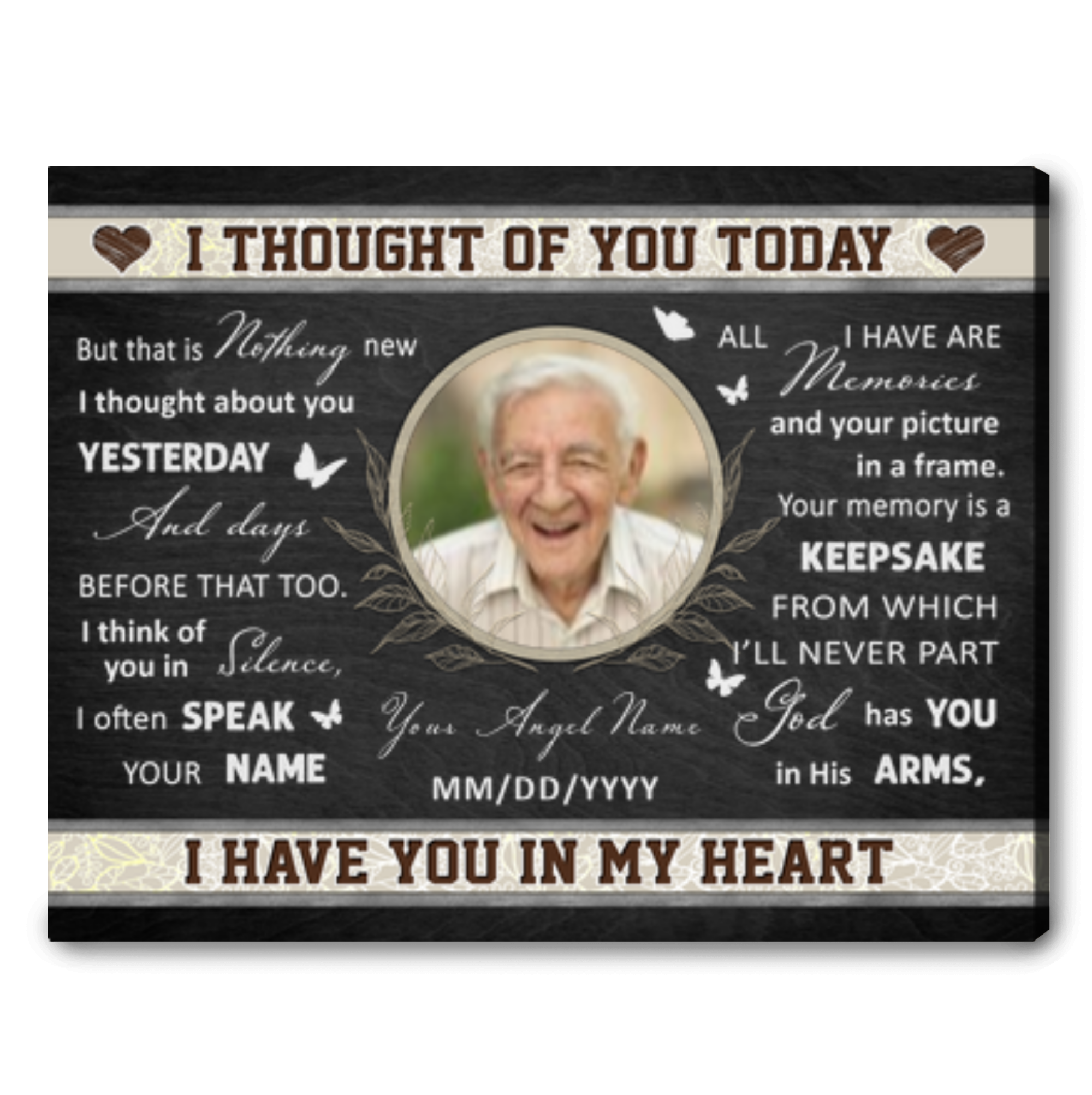 Unique Personalized Memorial Gifts In Memory Of Loved Ones Canvas Print ...