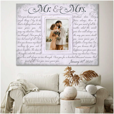 mr and mrs gift romantic gift any song lyrics gift