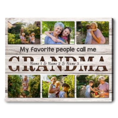 personalized grandma photo collage canvas print grandma photo gift 01