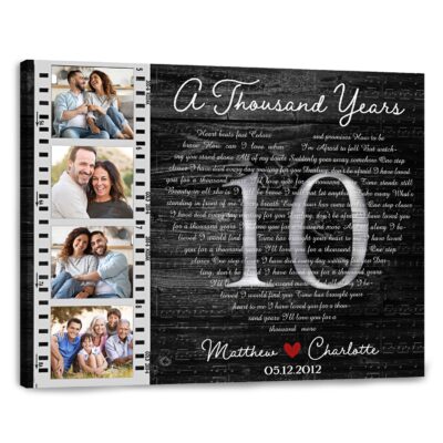 personalized 10th anniversary gift 10 year wedding anniversary gift tin anniversary gift lyrics song gifts