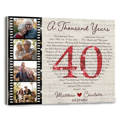 personalized 40th anniversary gift 40 year wedding anniversary gift ruby anniversary gift lyrics song gifts