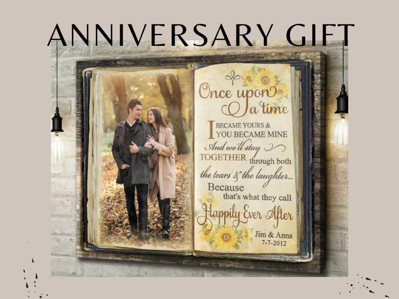 Once Upon A Time Canvas Wall Art With Short Wedding Anniversary Poems