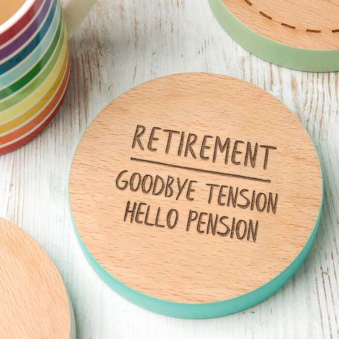 Funny coasters: retirement presents for dad