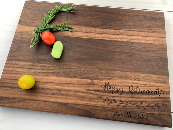 Engraved Cutting Board: Cute Gift For Retired Dad