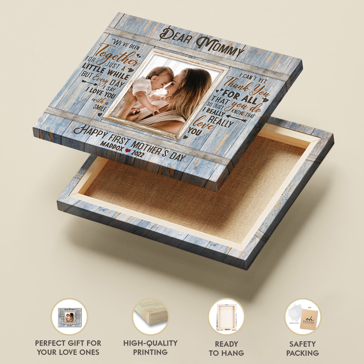 First Time Mother's Day Gift Gift For First Time Mother Canvas