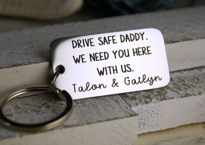 Drive Safe Daddy Keychain: Thoughtful Retirement Gift Ideas For Police Officer