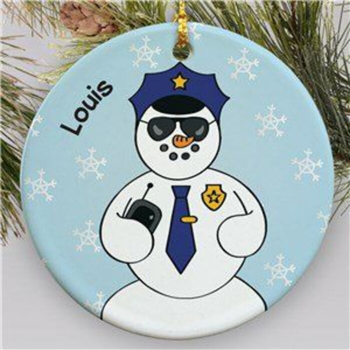 Christmas ornament: adorable police retirement gifts