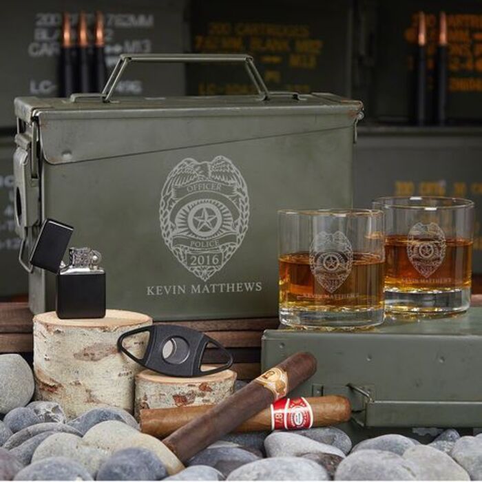 Custom Ammo Can Set: Adorable Law Enforcement Retirement Gifts