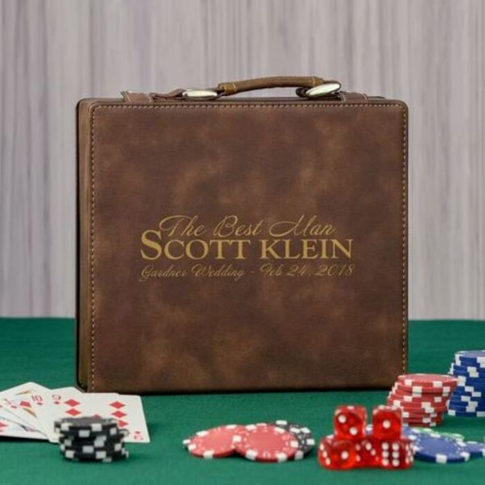 Funny poker set: cool personalized firefighter retirement gifts