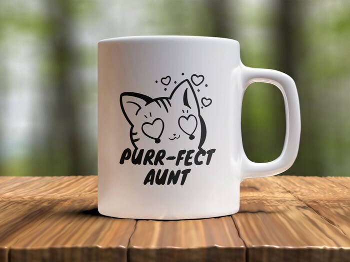 Mother's Day Gifts For Aunts - Purr-fect Aunt Mug