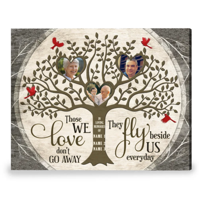Mother's Day Gifts For Aunts - Family Tree Photo Collage Custom Canvas Print
