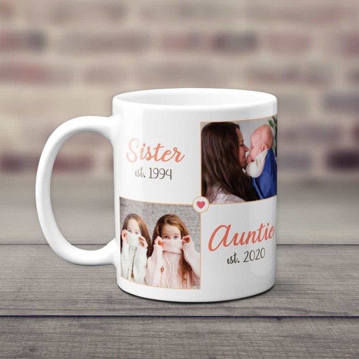 Mother'S Day Gifts For Aunts - Sister - Auntie Custom Year And Photo Mug